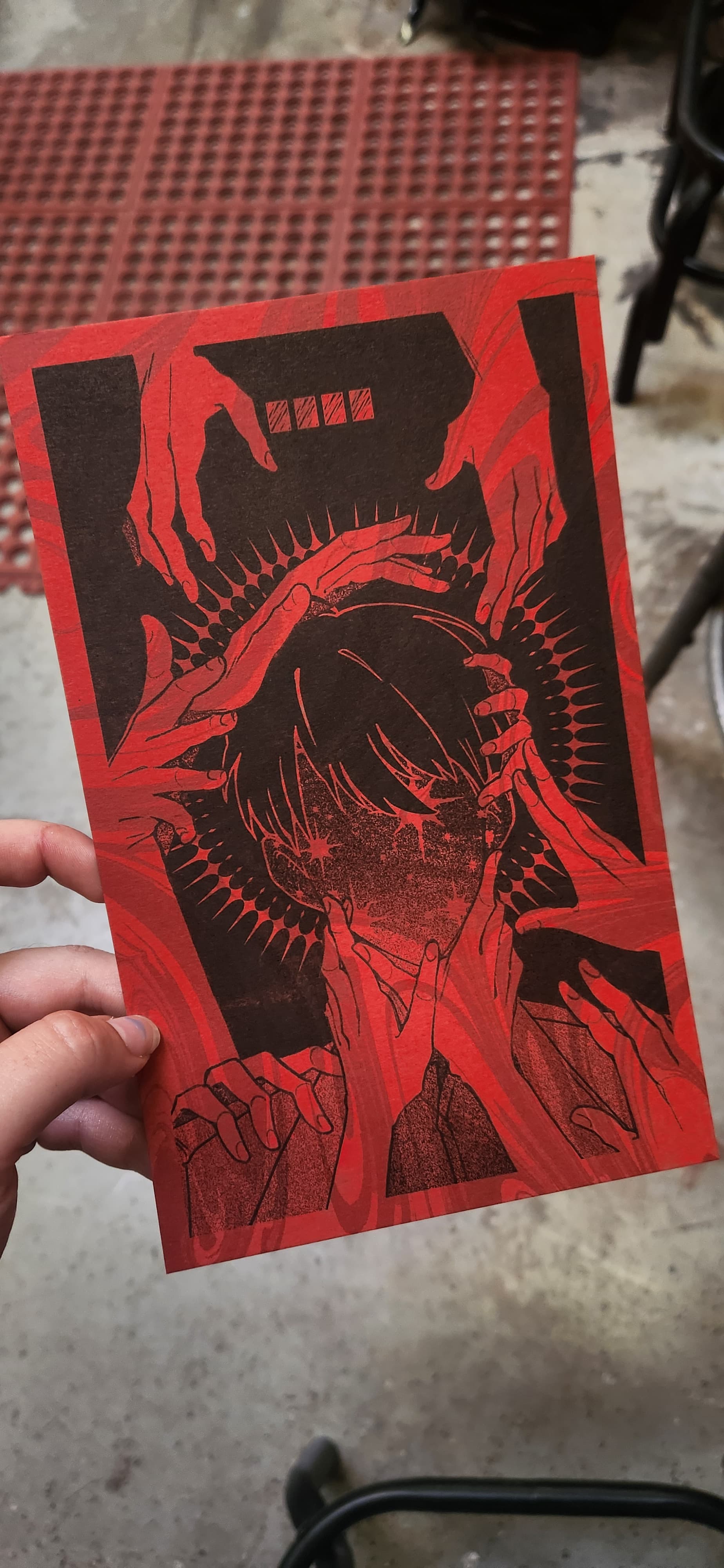 【LIMITED】Red Marble KDJ Riso Print