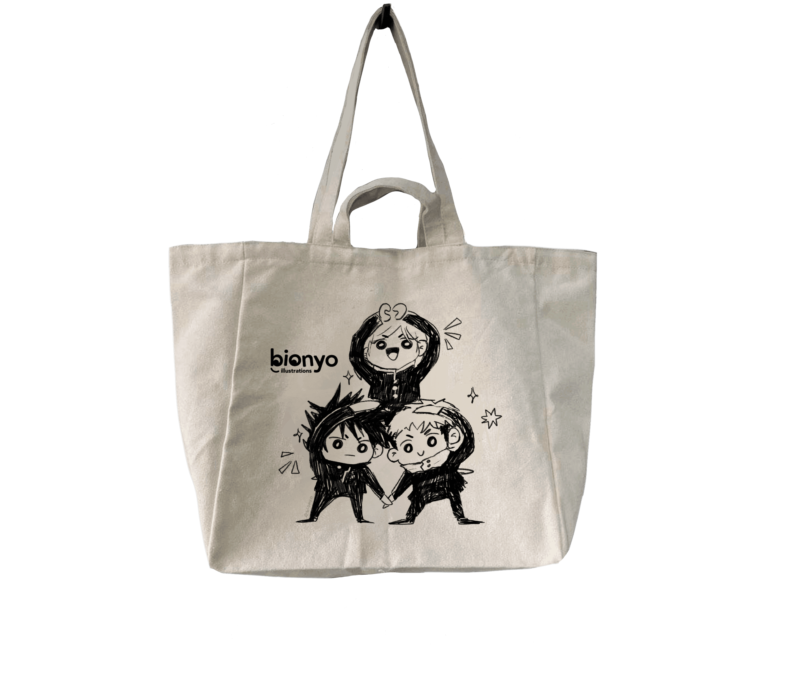 JJK Totebag - 1st Years (Itadori, Megumi, Nobara)