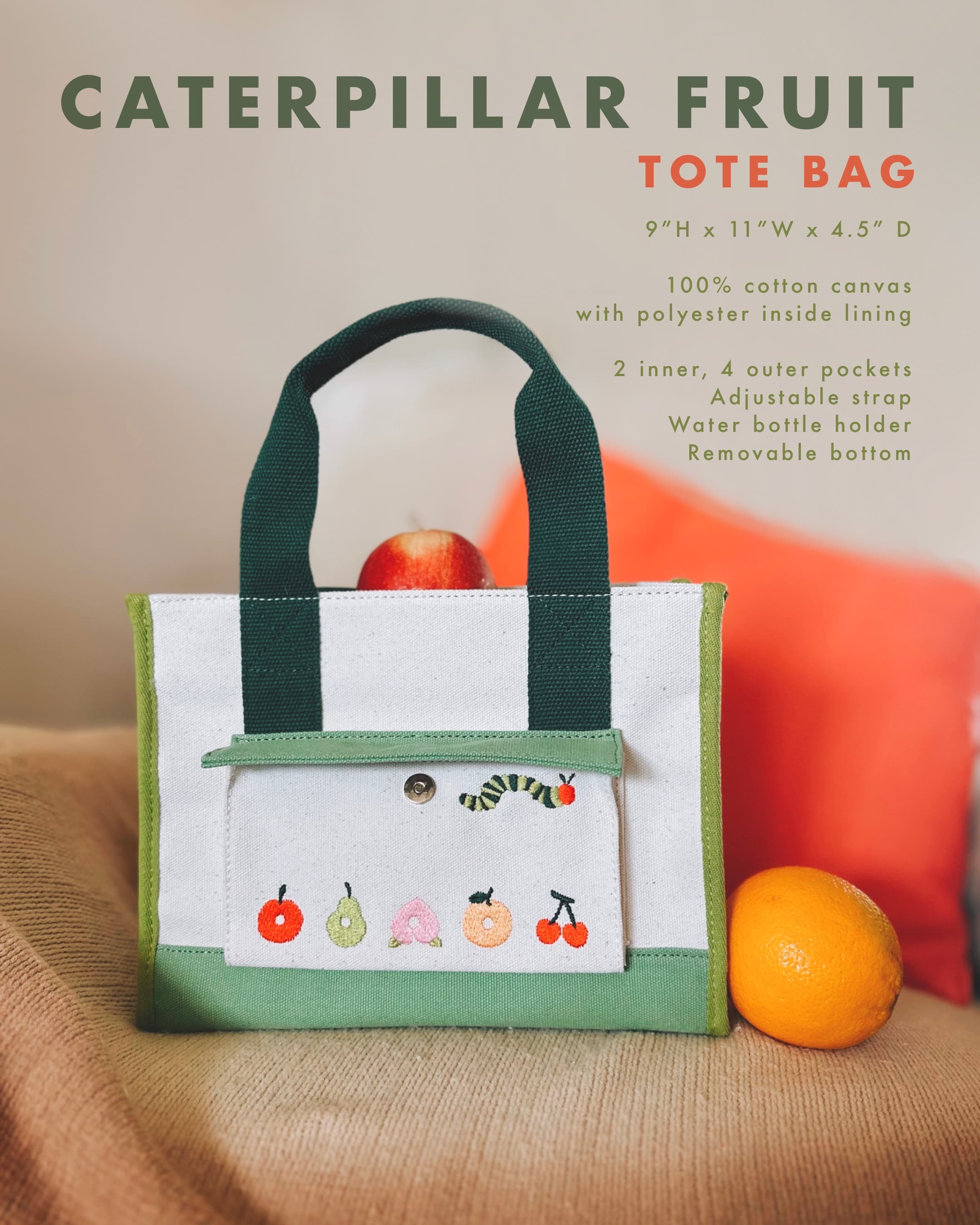 Caterpillar tote bag